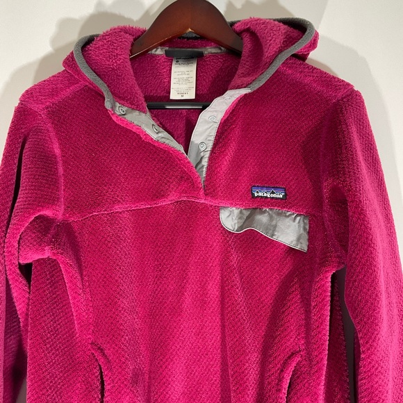 Patagonia Pullover Fleece Synchilla Snap Up Hooded Kangaroo Hand Pocket Size Med - Picture 5 of 12